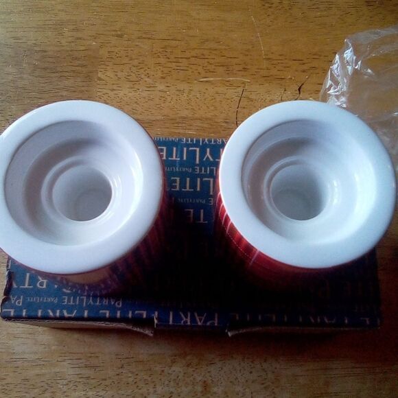 Partylite holiday candle holder pair - Picture 5 of 7